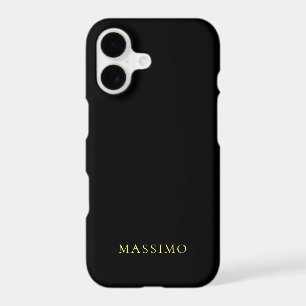 Minimalist ProfeNassional Gold & Black Color Name iPhone 17 Case