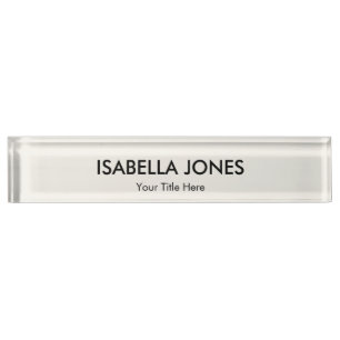 Minimalist Professional Acrylic   Desk Name Plate