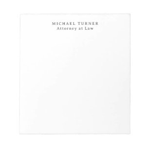 Minimalist Professional Attorney at Law Notepad
