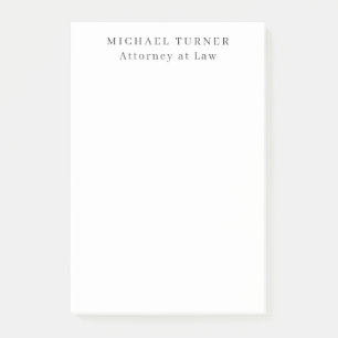 Minimalist Professional Attorney at Law Post-it Notes