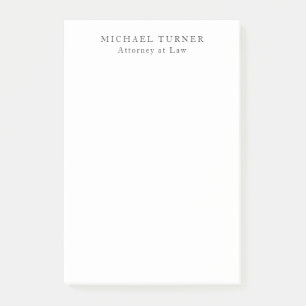 Minimalist Professional Attorney at Law Post-it Notes
