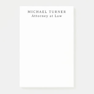 Minimalist Professional Attorney at Law Post-it Notes