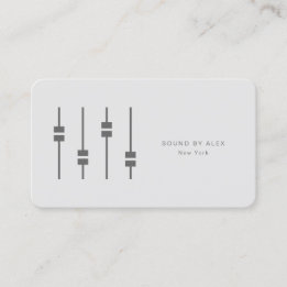 Minimalist Professional Audio Engineer Business Card