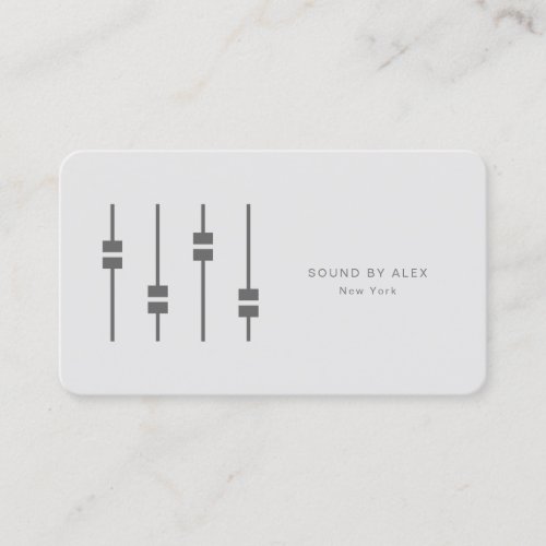 Minimalist Professional Audio Engineer Business Card