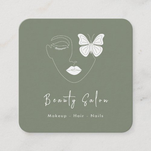 Minimalist Professional Beauty Salon Business Card