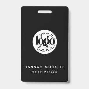 Minimalist Professional Black Business Custom Logo Badge