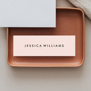 Minimalist Professional Blush Pink Mini Business Card