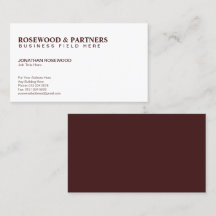 Minimalist Professional Burgundy | One Sided