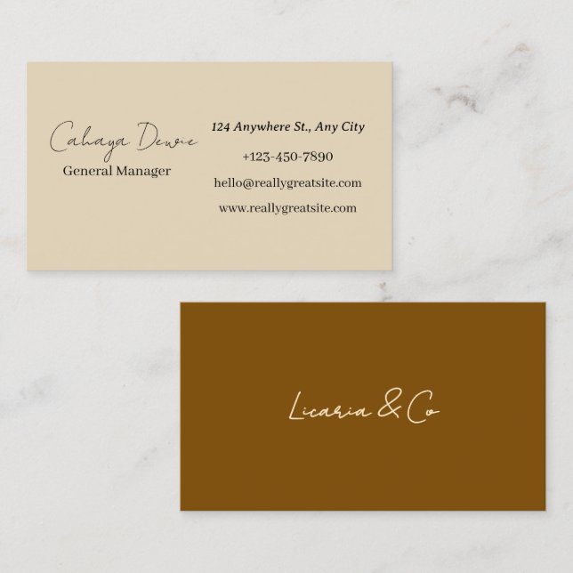 Minimalist Professional Business Card (Front/Back)