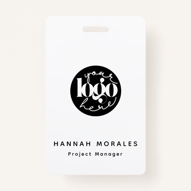 Minimalist Professional Business Custom Logo Badge (Front)