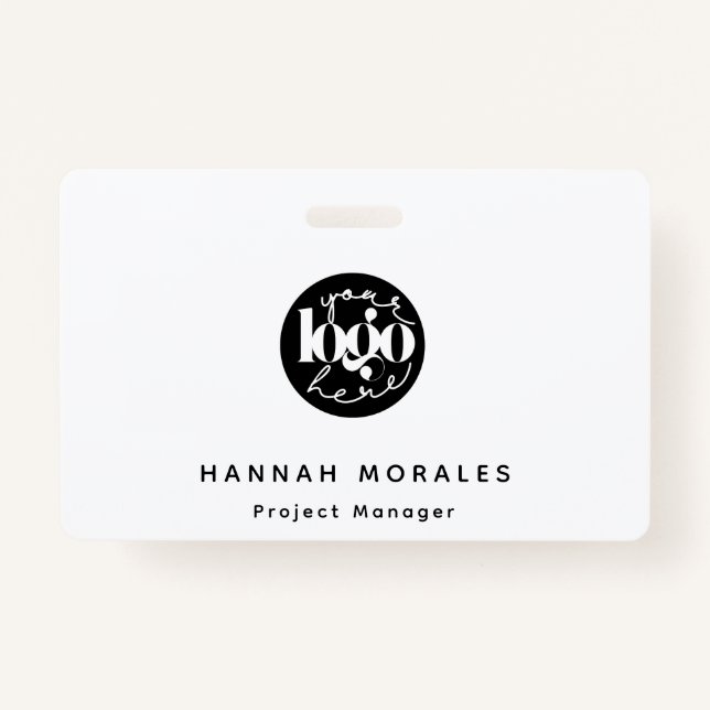 Minimalist Professional Business Custom Logo Badge (Front)