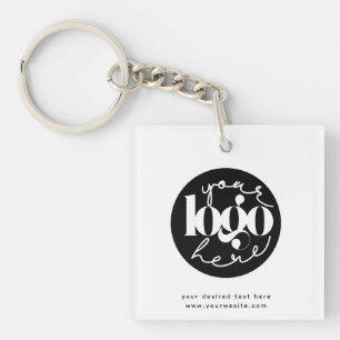 Minimalist Professional Business Custom Logo Keychain