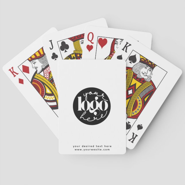 Minimalist Professional Business Custom Logo Poker Cards (Back)
