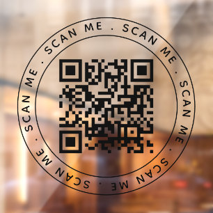 Minimalist Professional Business Logo QR Code Window Cling