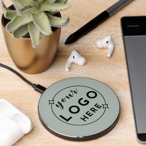 Minimalist Professional Business Logo Sage Wireless Charger