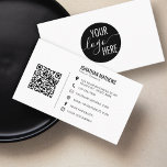 Minimalist Professional Company Logo QR Code Business Card<br><div class="desc">Minimalist Professional Company Logo QR Code Business Card</div>
