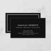 Minimalist Professional Corporate Black And White Business Card (Front/Back)