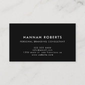 Minimalist Professional Corporate Black And White Business Card (Front)