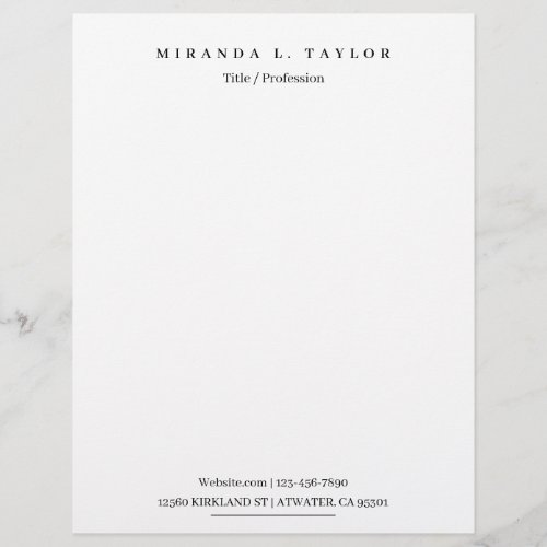 Minimalist Professional Corporate Executive Letterhead