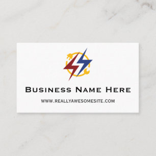 Minimalist Professional Electrician Business Card