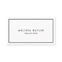 Minimalist Professional Elegant Black and White Business Card Minimalist Professional Elegant Black and White Business Card
