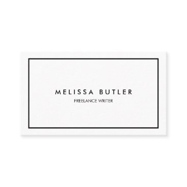 Minimalist Professional Elegant Black and White Business Card Minimalist Professional Elegant Black and White Business Card