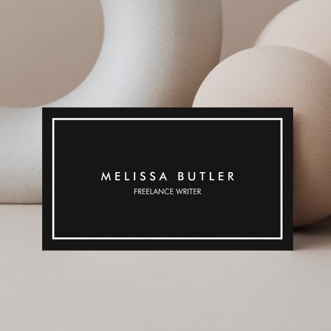 Minimalist Professional Elegant Black Business Card (Creator Uploaded)