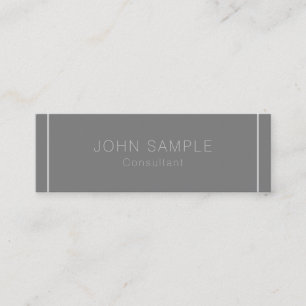Minimalist Professional Elegant Colors Monogram Mini Business Card