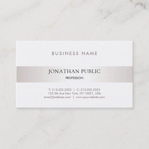 Minimalist Professional Elegant Design Modern Business Card