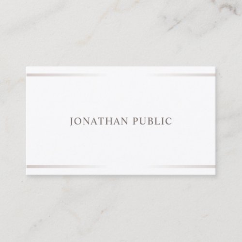 Minimalist Professional Elegant Design Plain Business Card