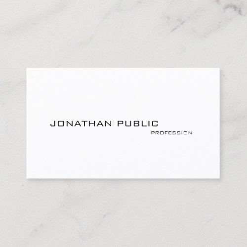 Minimalist Professional Elegant Modern Smart Plain Business Card