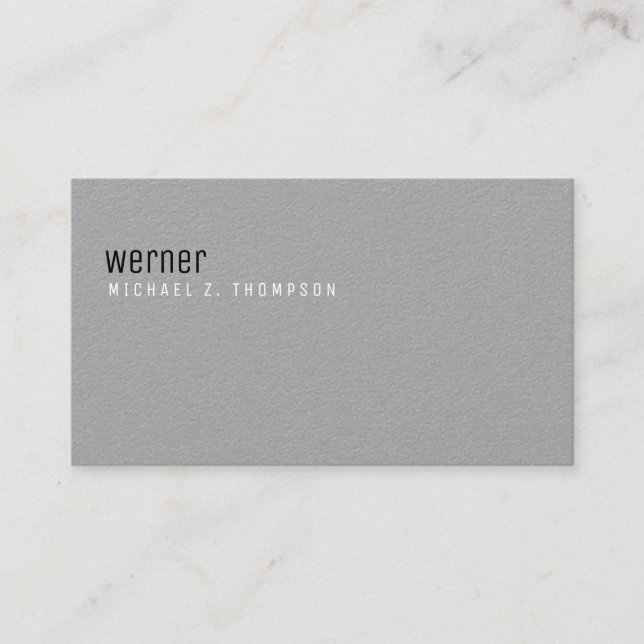 minimalist professional elegant simple gray business card (Front)