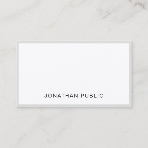 Minimalist Professional Elegant Smart Plain Trendy Business Card