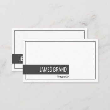Minimalist Professional Entrepreneur Business Card by J32Design at Zazzle