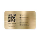 Minimalist Professional Faux Gold Logo QR Code