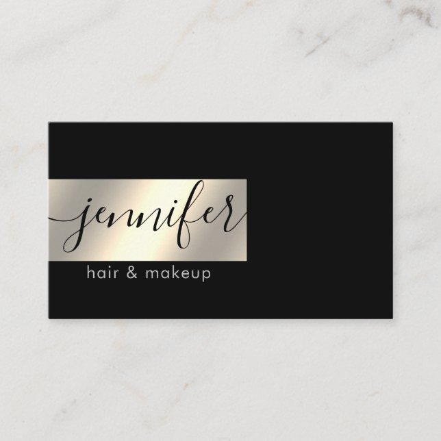 Minimalist professional  gold foil business card (Front)