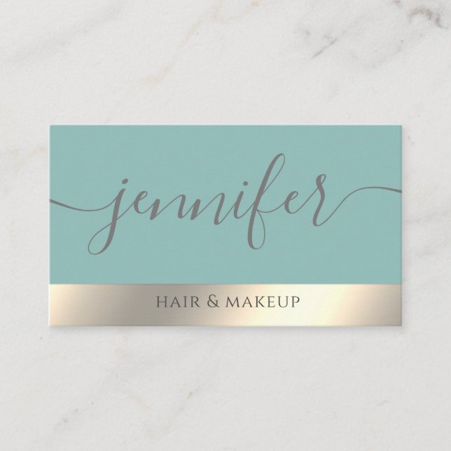 Minimalist professional  gold foil business card (Front)
