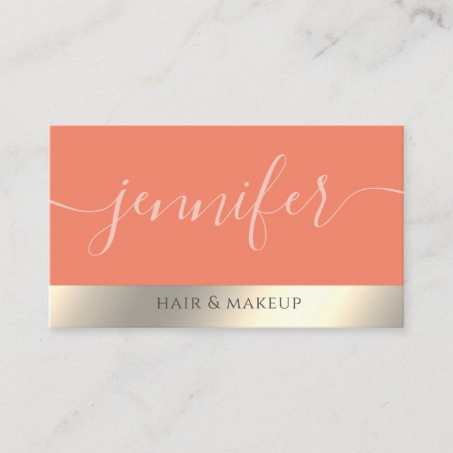 Minimalist professional  gold foil business card (Front)