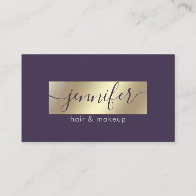 Minimalist professional  gold foil business card (Front)