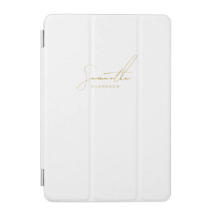 Minimalist Professional Gold Handwritten Script iPad Mini Cover