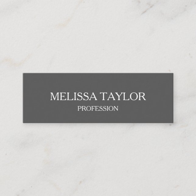 Minimalist professional grey business card (Front)