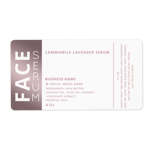 Minimalist professional hair and skincare product  label