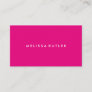 Minimalist Professional Hot Pink Business Card