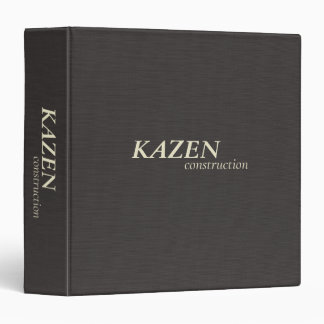 Minimalist Professional Linen Cloth Construction 3 Ring Binder