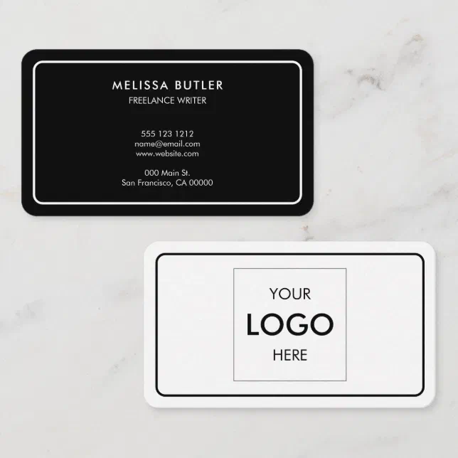 Minimalist Professional Logo Business Card | Zazzle