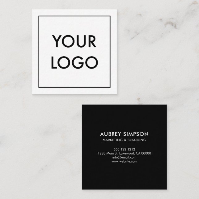 Minimalist Professional Logo Business Card (Front/Back)