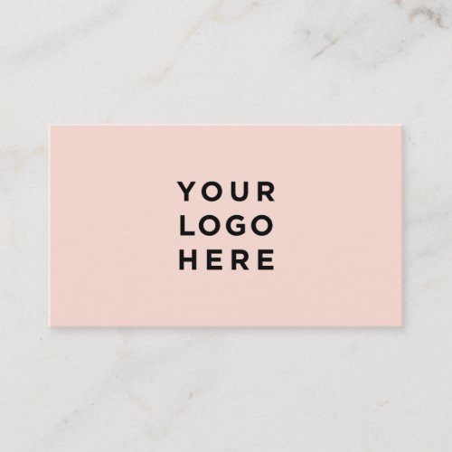 Minimalist Professional Logo Corporate Blush Pink Business Card