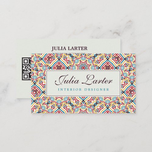 Minimalist Professional Logo QR Code Social Media Business Card