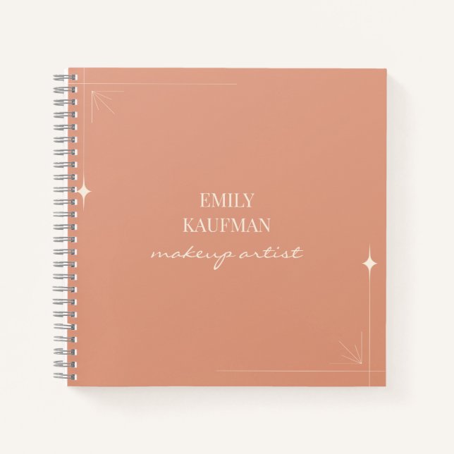 Minimalist Professional Makeup Artist Business Notebook (Front)