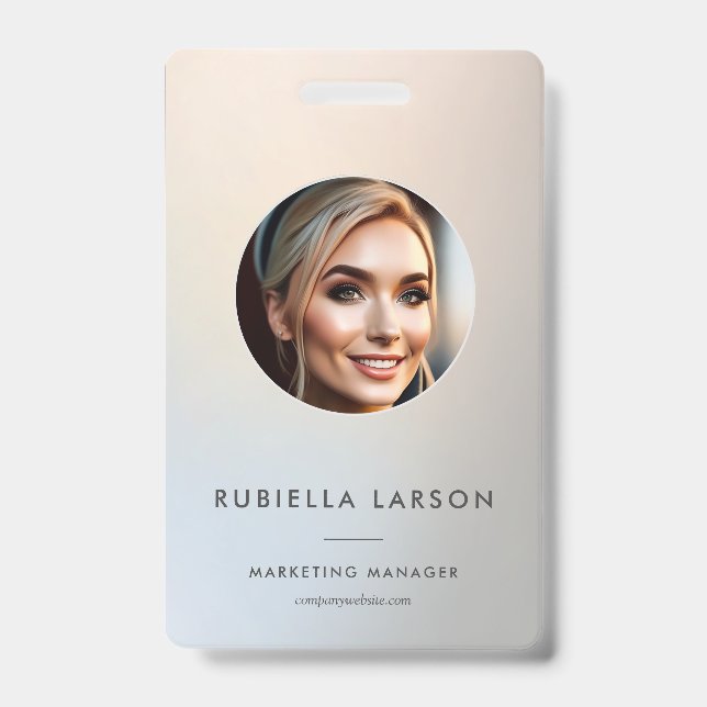 Minimalist professional Marketing photo Silver  Badge (Front)